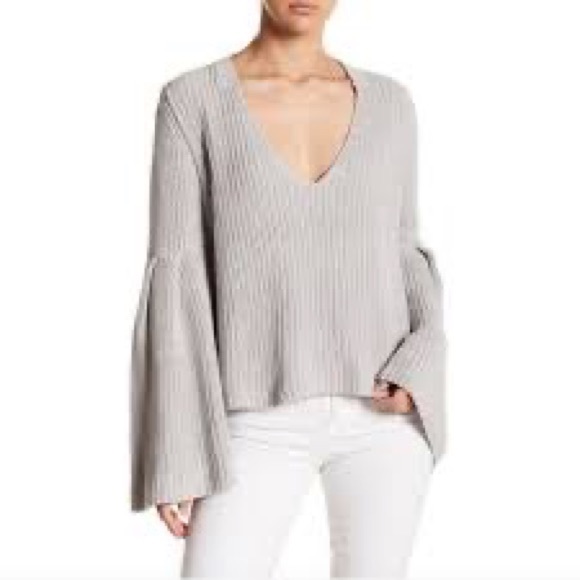 Free People Damsel Bell Sleeve Knit Sweater XS - Picture 7 of 7